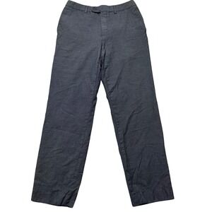 Saks Fifth Avenue Mens Dress Pants Gray‎ Flat Front Casual Business Size 32
